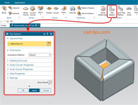 creating a sheet metal part from a flat part|flattened sheet metal designs.